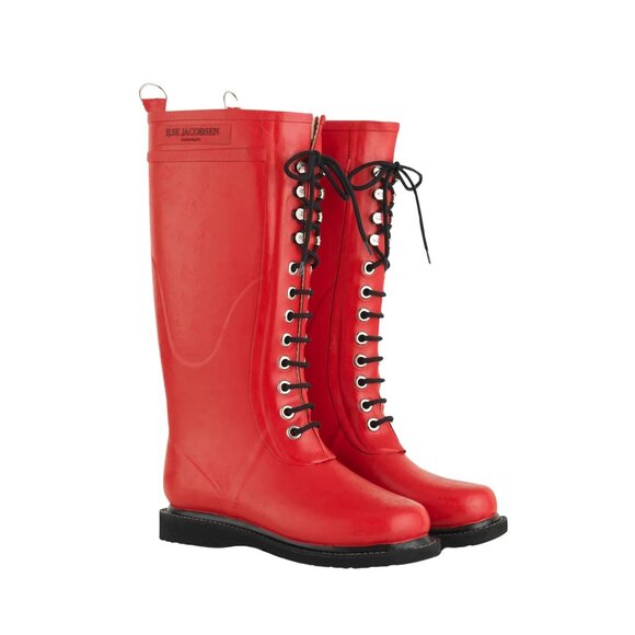 Ilse Jacobsen Rub 01 Tall Red Rain Boots - Picture 1 of 1